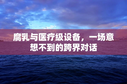 腐乳与医疗级设备，一场意想不到的跨界对话